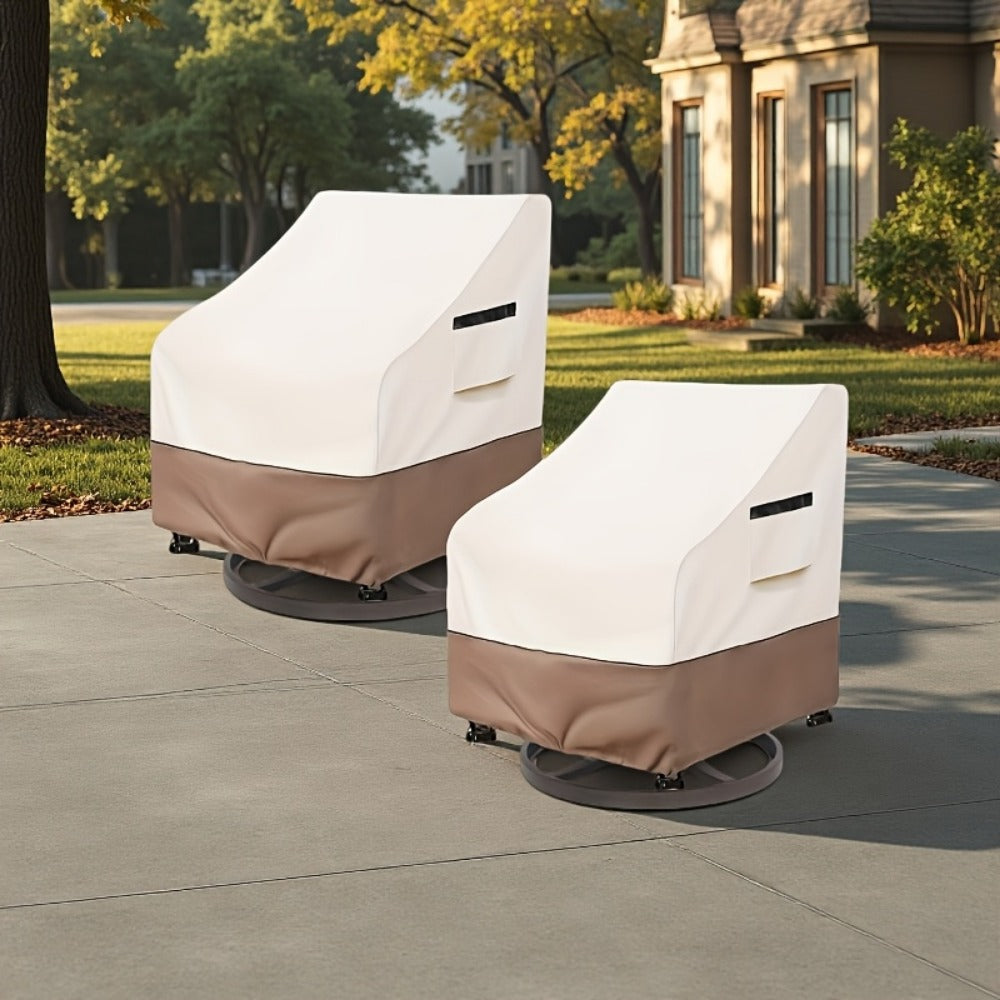 2-Piece Set Patio Furniture Cover with Waterproof Protection and Two Chairs Included detail image - detail view 5
