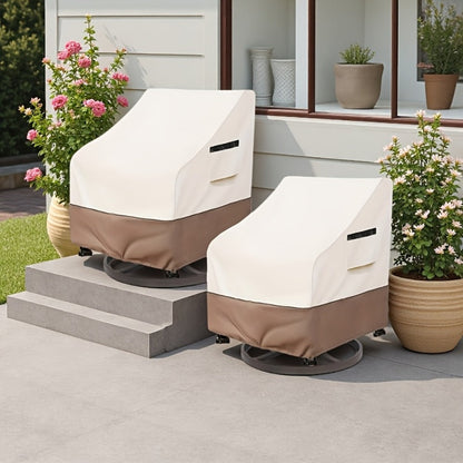 2-Piece Set Patio Furniture Cover with Waterproof Protection and Two Chairs Included detail image - detail view 8