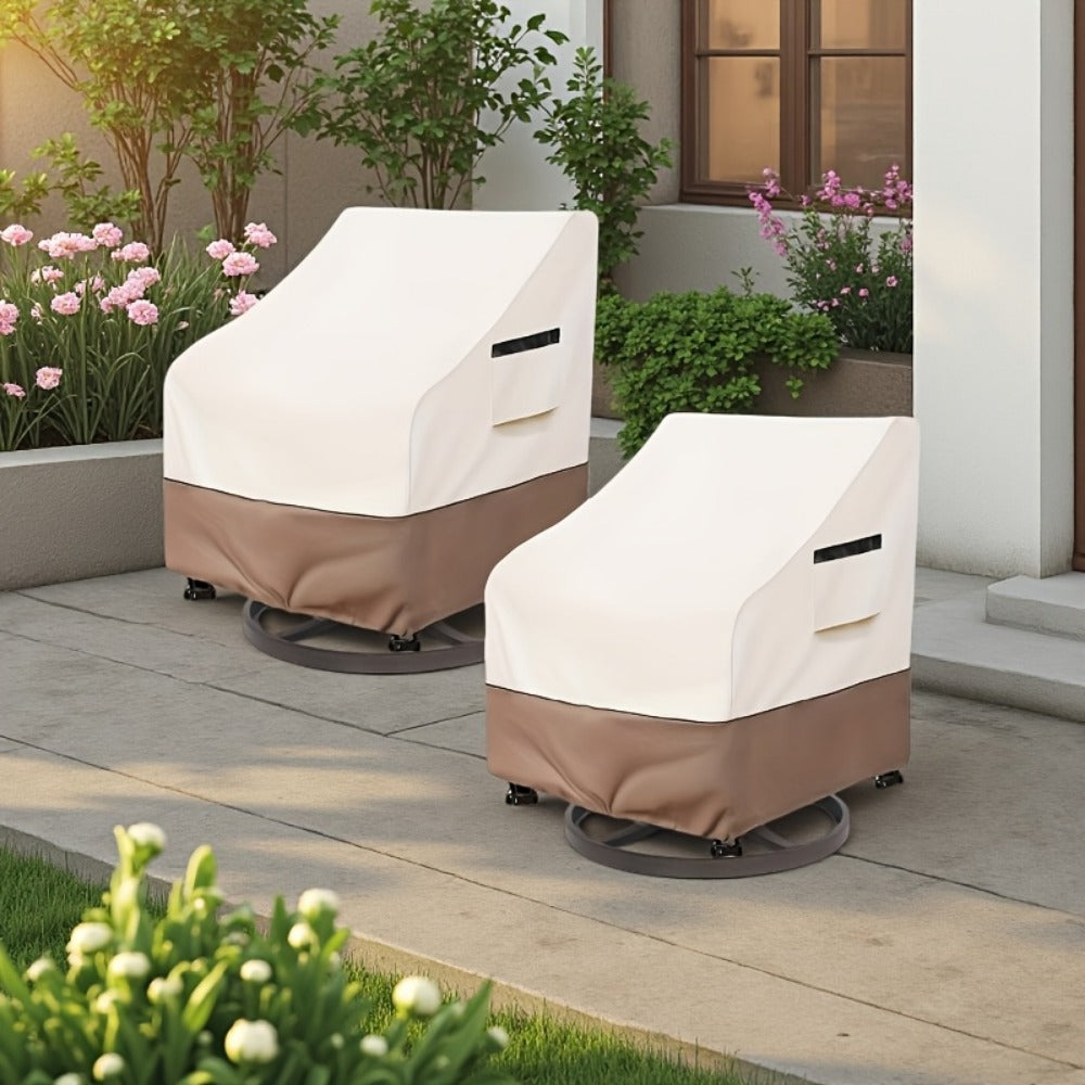 2-Piece Set Patio Furniture Cover with Waterproof Protection and Two Chairs Included detail image - detail view 9