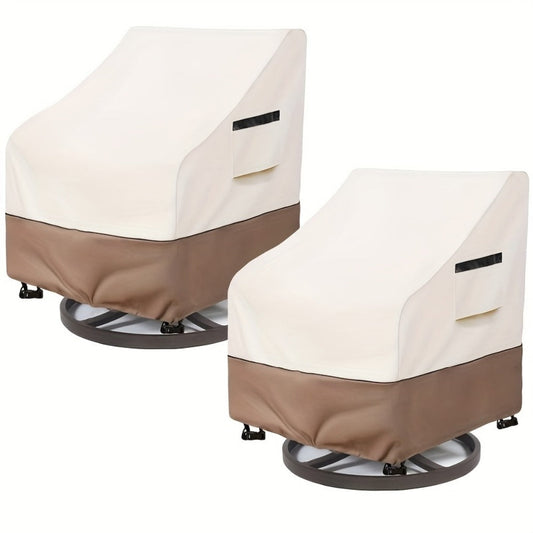 Patio Furniture Cover, Outdoor Swivel Chair Cover Set of 2 - Waterproof 210D Oxford PVC shown in the main product view