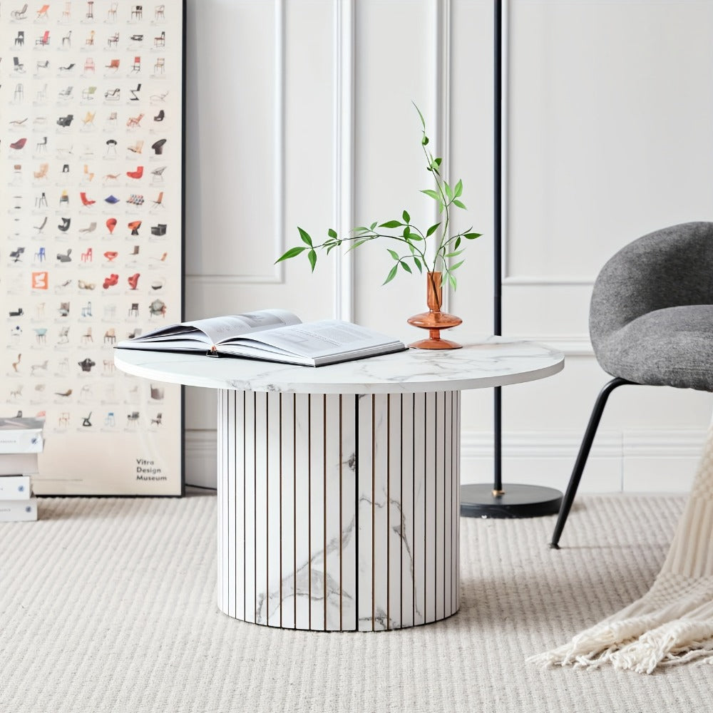 2-Piece Set Round Coffee Table with Non-Slip Base for Work, Display, and Everyday Use detail image - detail view 9