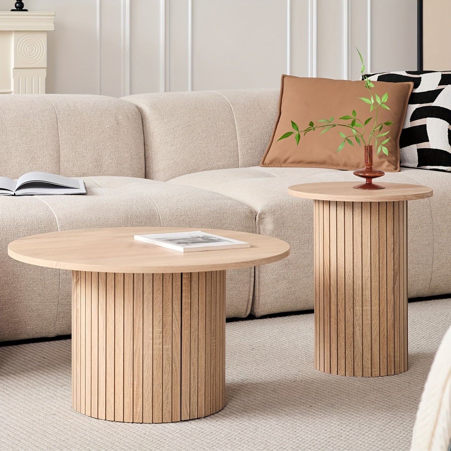 Coffee Tables shown in the Light Wood Grain option