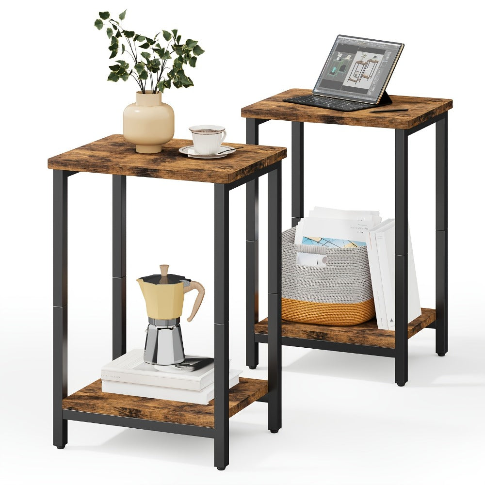 2-Piece Set Side Table, Living Room End Table for Work, Display, and Everyday Use detail image - detail view 3