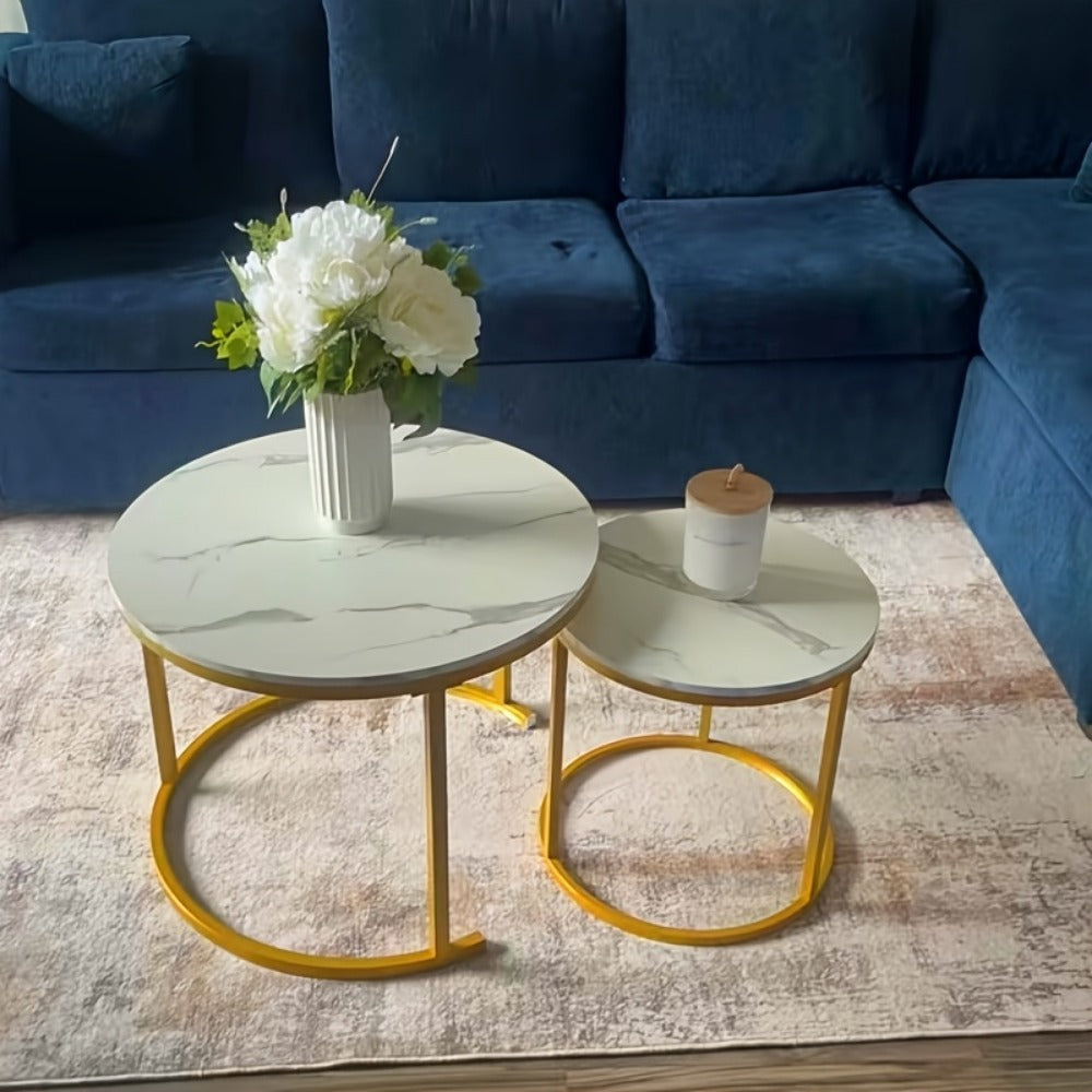 2-Piece Set Space-Saving Coffee Table, Living Room Center Table detail image - detail view 11