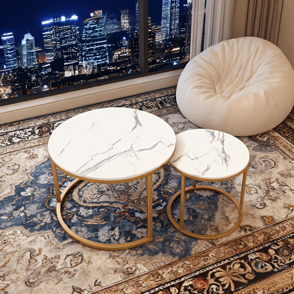 2-Piece Set Space-Saving Coffee Table, Living Room Center Table detail image