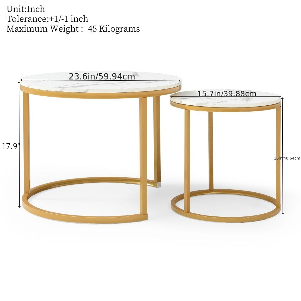2-Piece Set Space-Saving Coffee Table, Living Room Center Table detail image - detail view 4