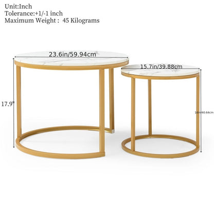 2-Piece Set Space-Saving Coffee Table, Living Room Center Table detail image - detail view 4