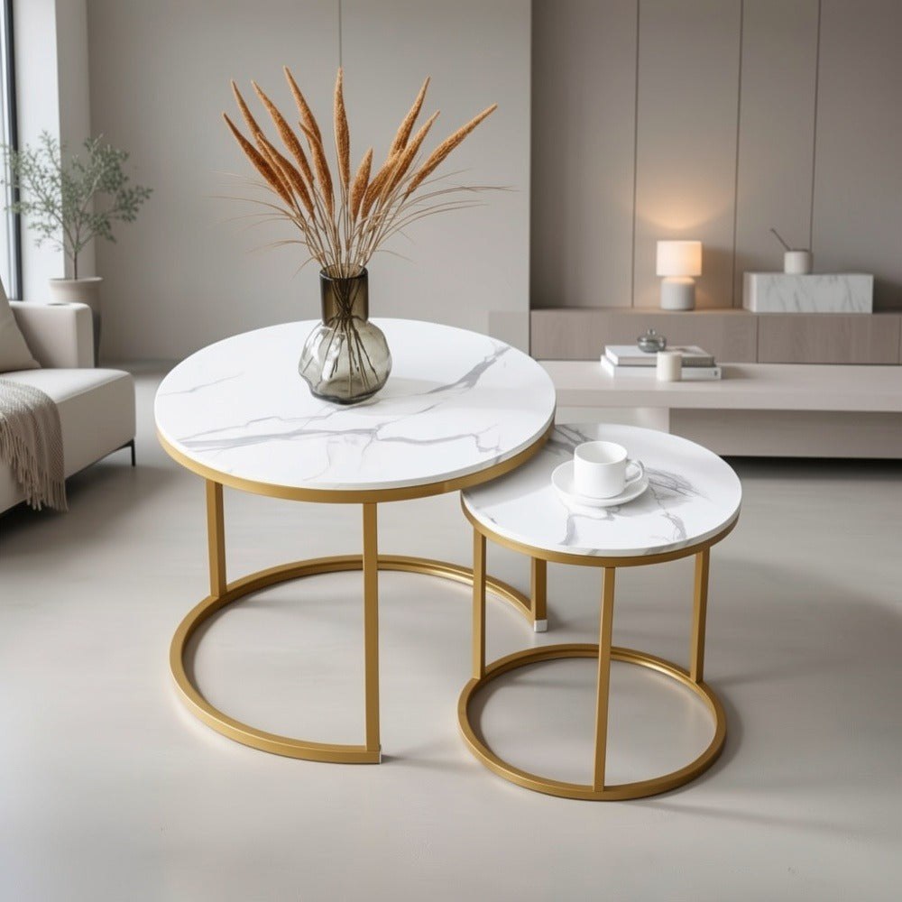 2-Piece Set Space-Saving Coffee Table, Living Room Center Table detail image - detail view 9