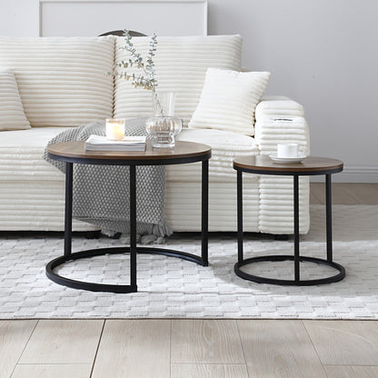 Coffee Table shown in the Walnut + MDF+Metal + Primary Living Space option