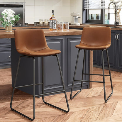 Bar Stool shown in the 2Pcs-Dark Brown option
