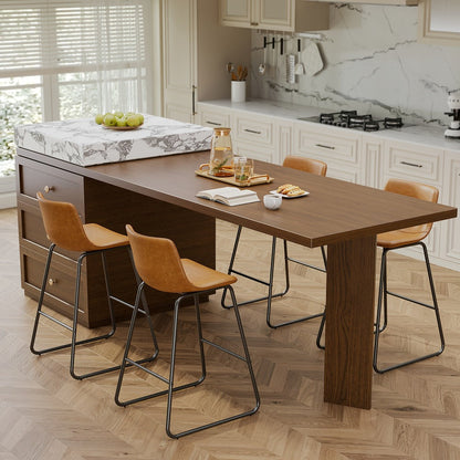 2-Piece Set Upholstered Bar Stool for Kitchen and Living Room detail image - detail view 12