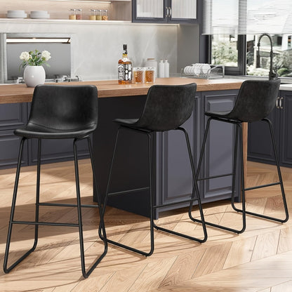 2-Piece Set Upholstered Bar Stool for Kitchen and Living Room detail image - detail view 15