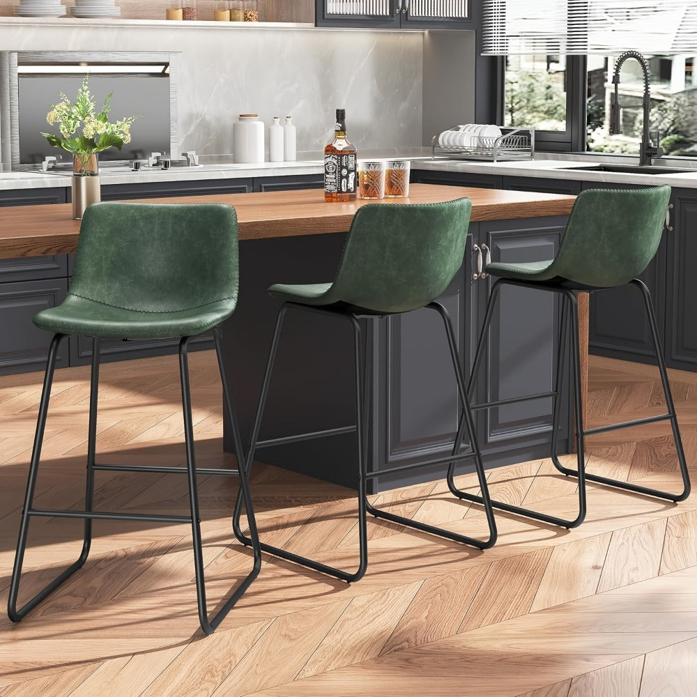2-Piece Set Upholstered Bar Stool for Kitchen and Living Room detail image - detail view 17