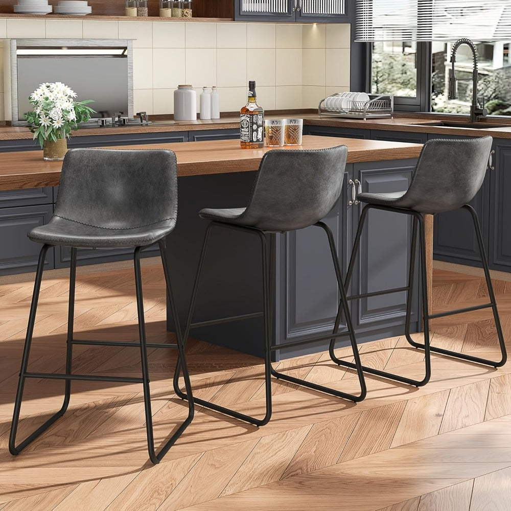 2-Piece Set Upholstered Bar Stool for Kitchen and Living Room detail image - detail view 19