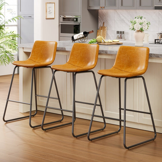 2-Piece Set Upholstered Bar Stool for Kitchen and Living Room detail image