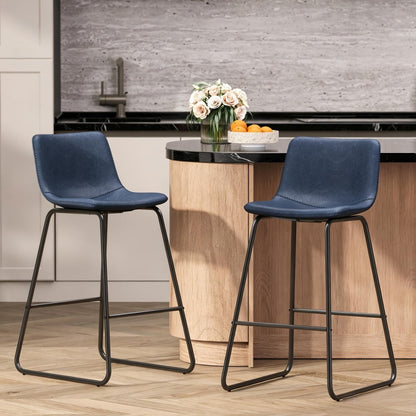 2-Piece Set Upholstered Bar Stool for Kitchen and Living Room detail image - detail view 23