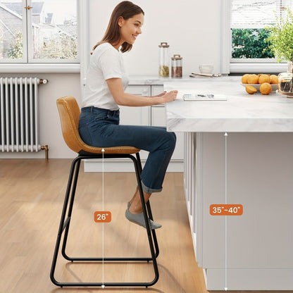 2-Piece Set Upholstered Bar Stool for Kitchen and Living Room detail image - detail view 24