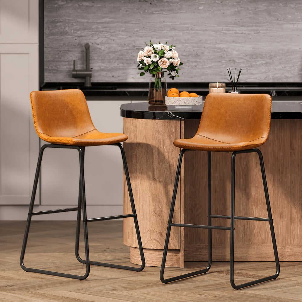 2-Piece Set Upholstered Bar Stool for Kitchen and Living Room detail image - detail view 26