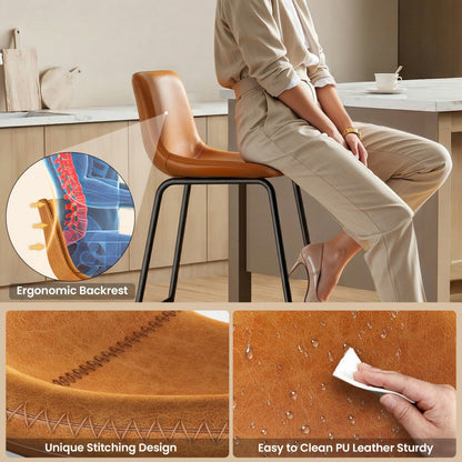 2-Piece Set Upholstered Bar Stool for Kitchen and Living Room detail image - detail view 8