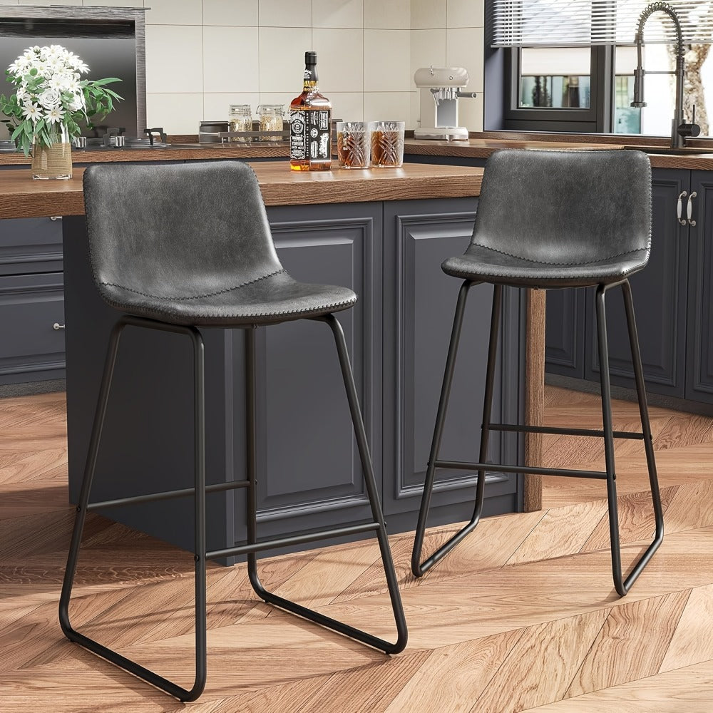 2-Piece Set Upholstered Bar Stool for Kitchen and Living Room detail image - detail view 9