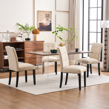 2-Piece Set Upholstered Dining Chair, Dining Room Accent Chair for Kitchen detail image - detail view 3