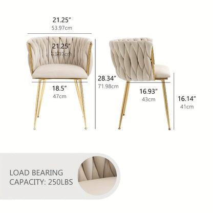 2-Piece Set Upholstered Dining Chair for Kitchen and Living Room detail image