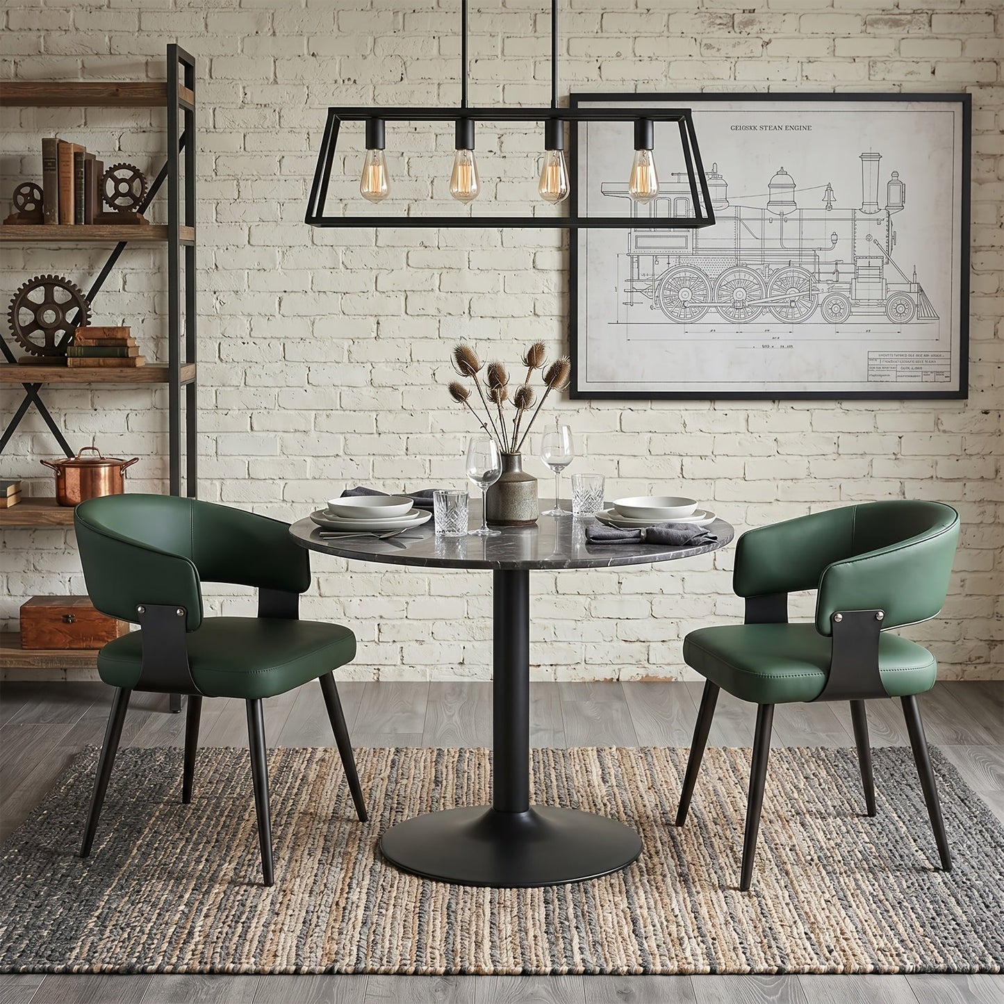 Dining Chair shown in the Green option