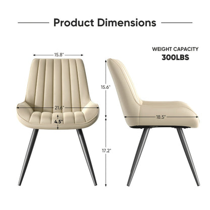 2-Piece Set Upholstered Dining Chair with Padded Seat, Kitchen Dining Seat detail image - detail view 4