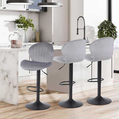 Bar Stool shown in the Deep Gray, 3pcs option