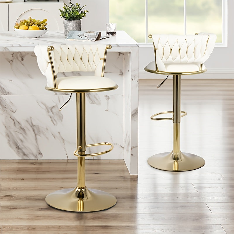 Bar Stool shown in the Beige, Set Of 2 option