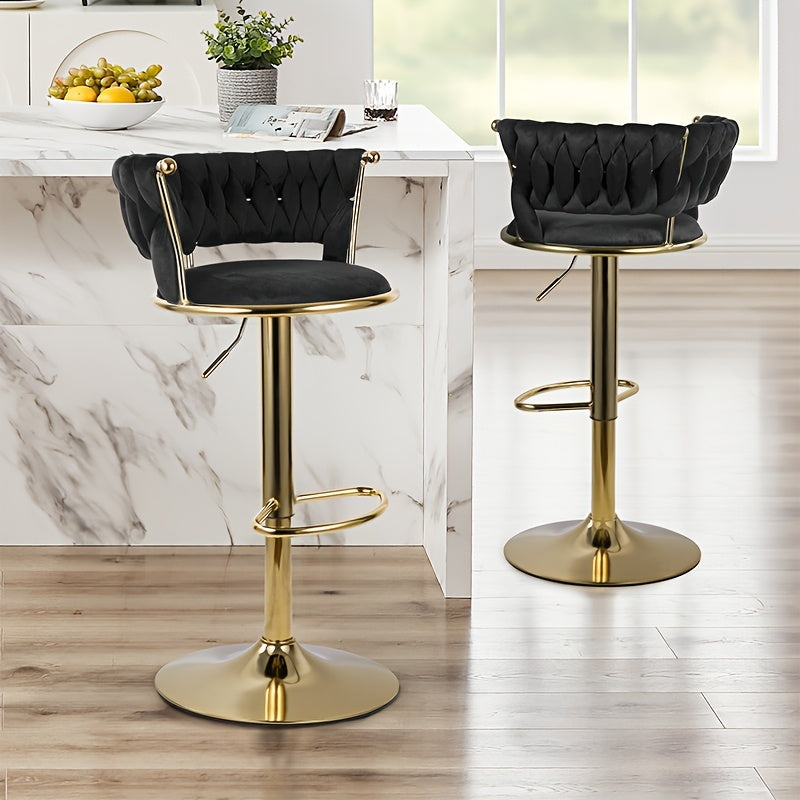 Bar Stool shown in the Black, Set Of 2 option