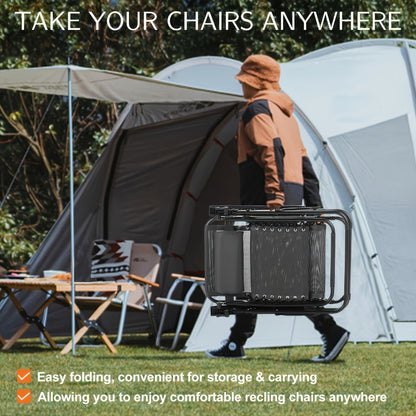 2-Piece Set Zero-Gravity Outdoor Lounge Chair with Cup Holder detail image - detail view 11