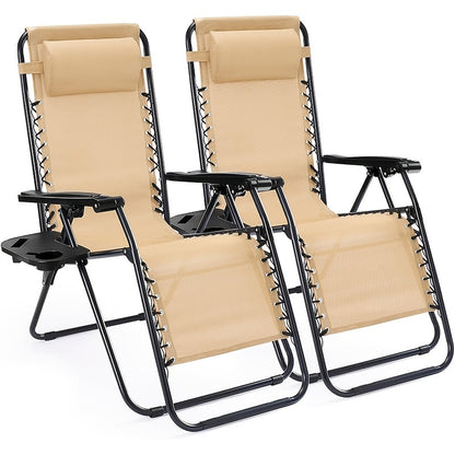 Outdoor Lounge Chair shown in the Khaki, 2pcs option