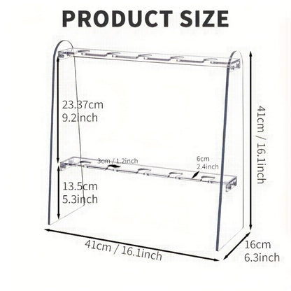 2-Tier Acrylic Wine Glass Rack with Wine Glass Holder for Kitchen detail image - detail view 3