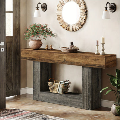 2-Tier Console Table, Narrow Entryway Table for Work, Display, and Everyday Use detail image - detail view 12