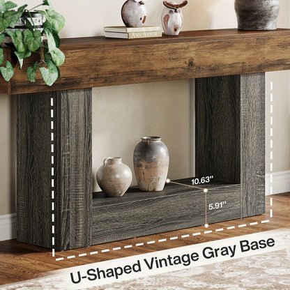 2-Tier Console Table, Narrow Entryway Table for Work, Display, and Everyday Use detail image - detail view 15