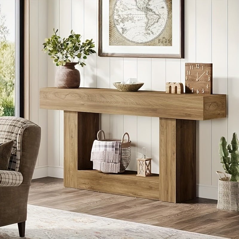Console Table shown in the Light Brown option