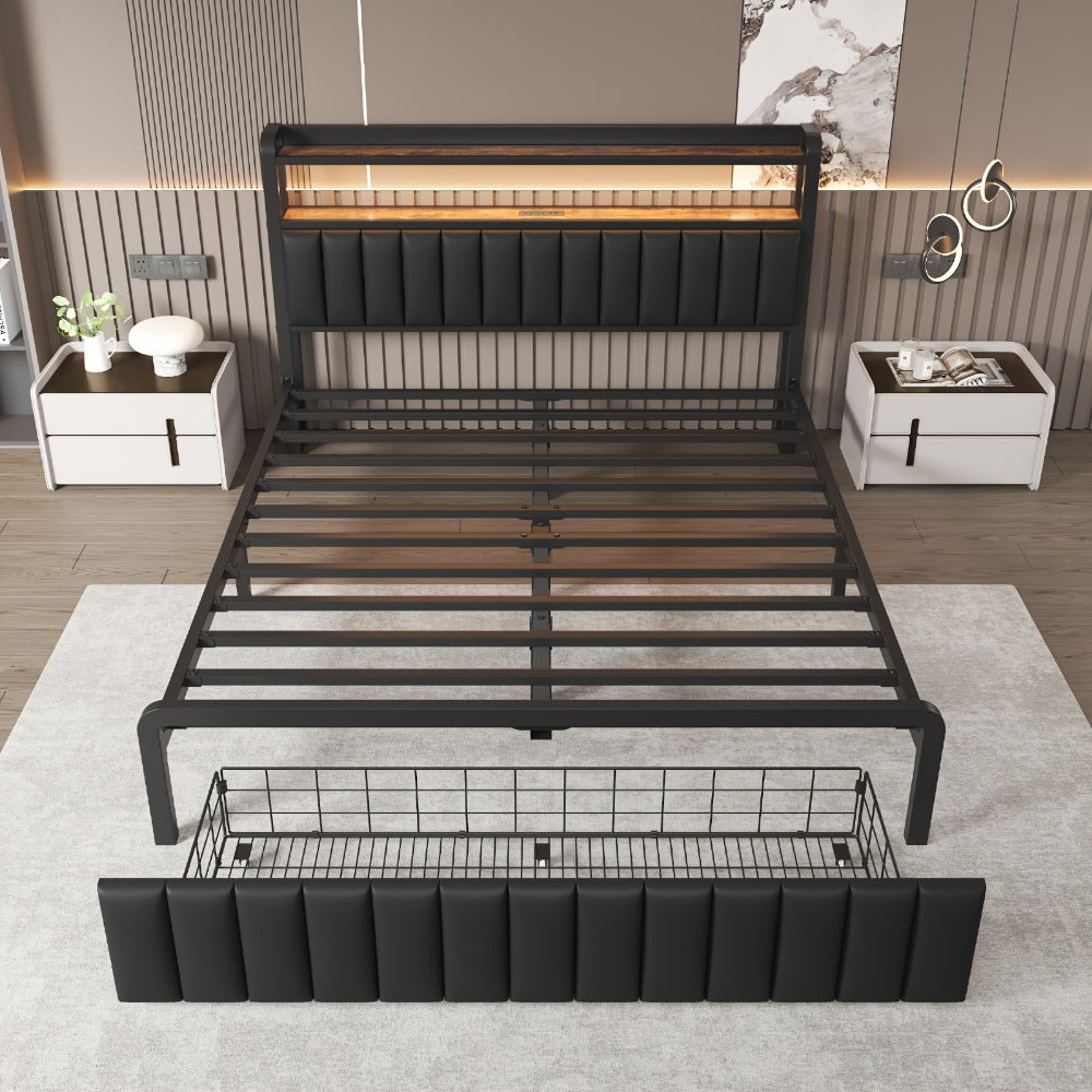 2-Tier Metal Bed Frame, Mattress Support Frame for Bedroom Comfort and Support detail image - detail view 10