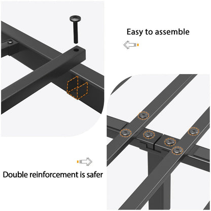 2-Tier Metal Bed Frame, Mattress Support Frame for Bedroom Comfort and Support detail image - detail view 16