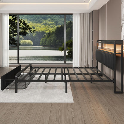 2-Tier Metal Bed Frame, Mattress Support Frame for Bedroom Comfort and Support detail image - detail view 18