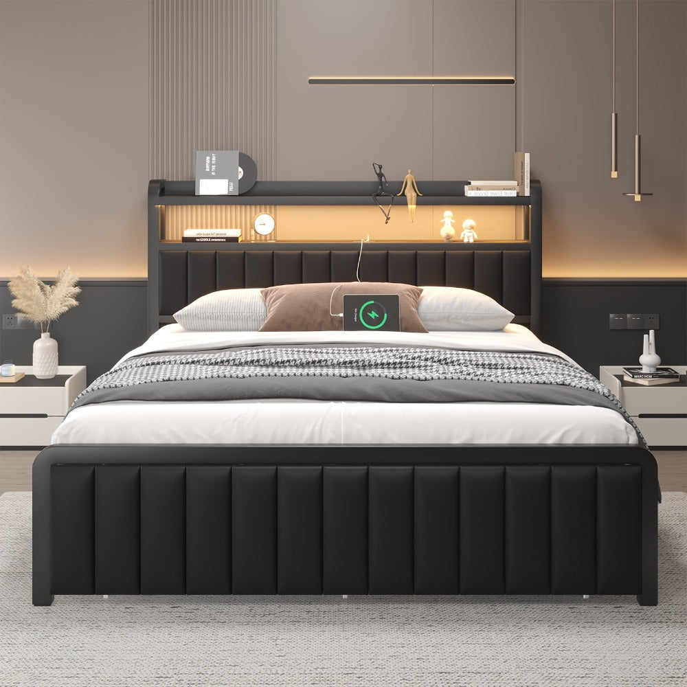 2-Tier Metal Bed Frame, Mattress Support Frame for Bedroom Comfort and Support detail image