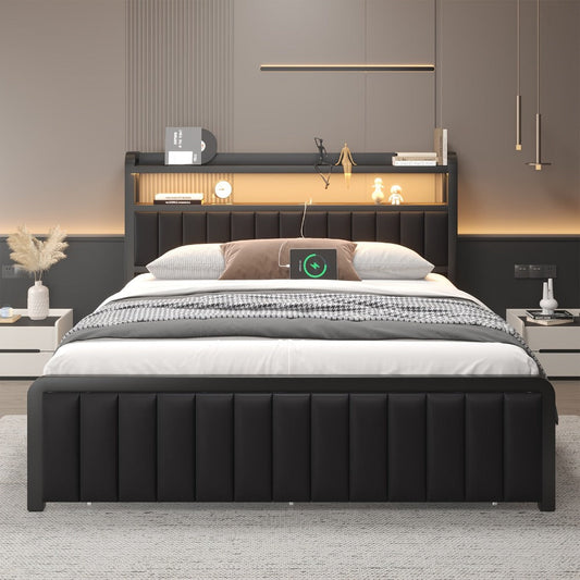 2-Tier Metal Bed Frame, Mattress Support Frame for Bedroom Comfort and Support detail image