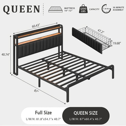 2-Tier Metal Bed Frame, Mattress Support Frame for Bedroom Comfort and Support detail image - detail view 4