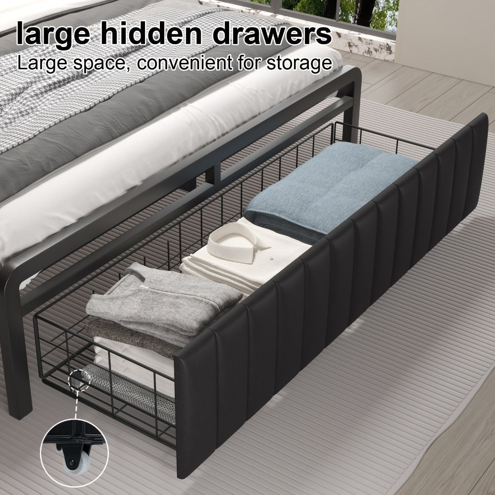 2-Tier Metal Bed Frame, Mattress Support Frame for Bedroom Comfort and Support detail image - detail view 5
