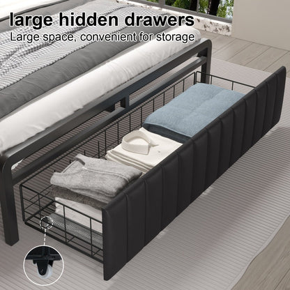 2-Tier Metal Bed Frame, Mattress Support Frame for Bedroom Comfort and Support detail image - detail view 5