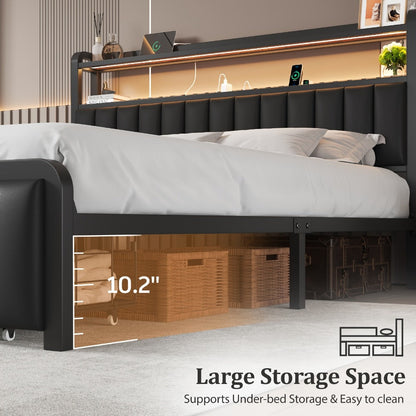2-Tier Metal Bed Frame, Mattress Support Frame for Bedroom Comfort and Support detail image - detail view 6
