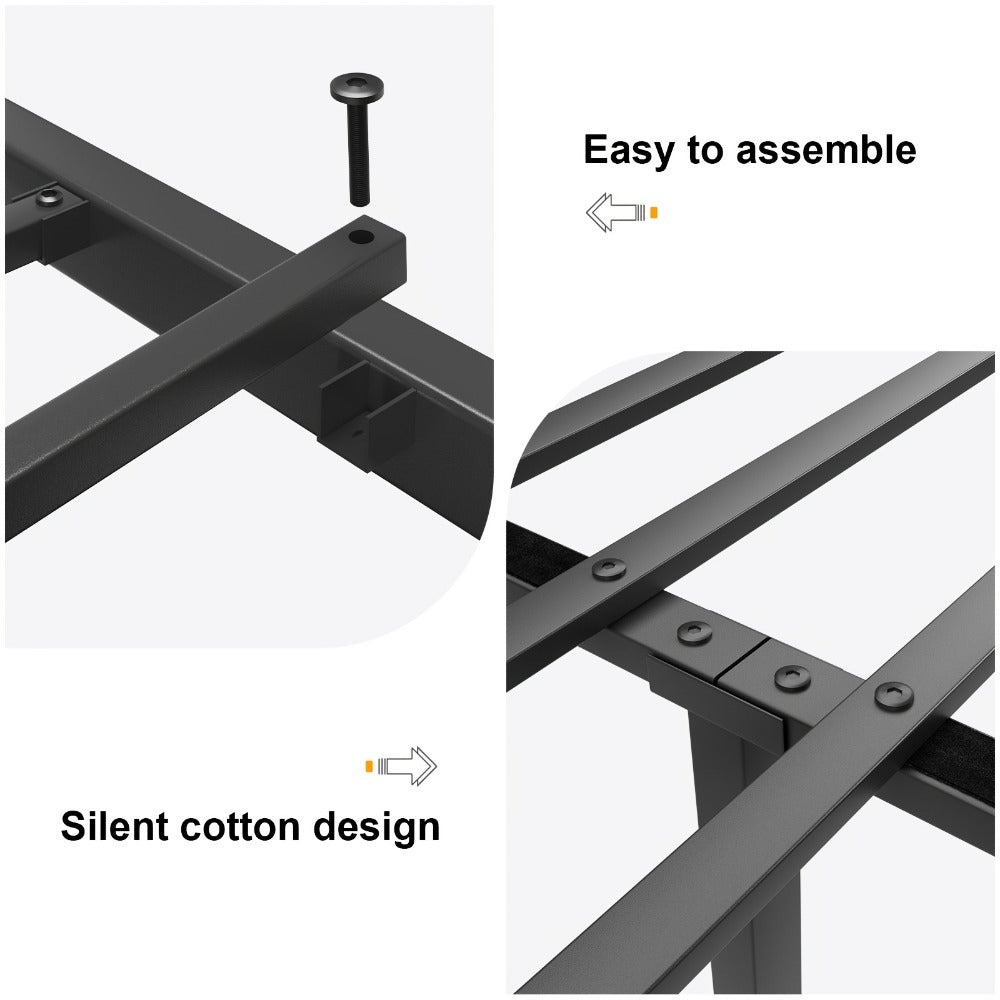 2-Tier Metal Bed Frame, Mattress Support Frame for Bedroom Comfort and Support detail image - detail view 9