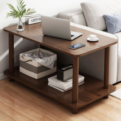 2-Tier Space-Saving Side Table, Bedside End Table for Work, Display, and Everyday Use detail image