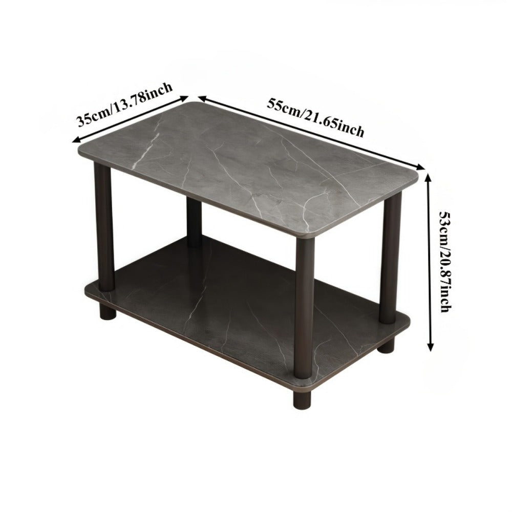 2-Tier Space-Saving Side Table, Bedside End Table for Work, Display, and Everyday Use detail image - detail view 4