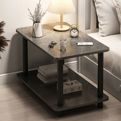 2-Tier Space-Saving Side Table, Bedside End Table for Work, Display, and Everyday Use detail image - detail view 6